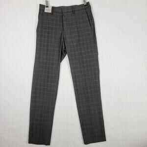 272 NWT Mens Dress Pants Sz 30x32 Double Windowpane Business Professional Office